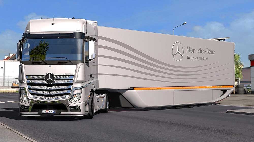 Прицеп "Mercedes AeroDynamic Trailer" для Euro Truck Simulator 2 (1.44)