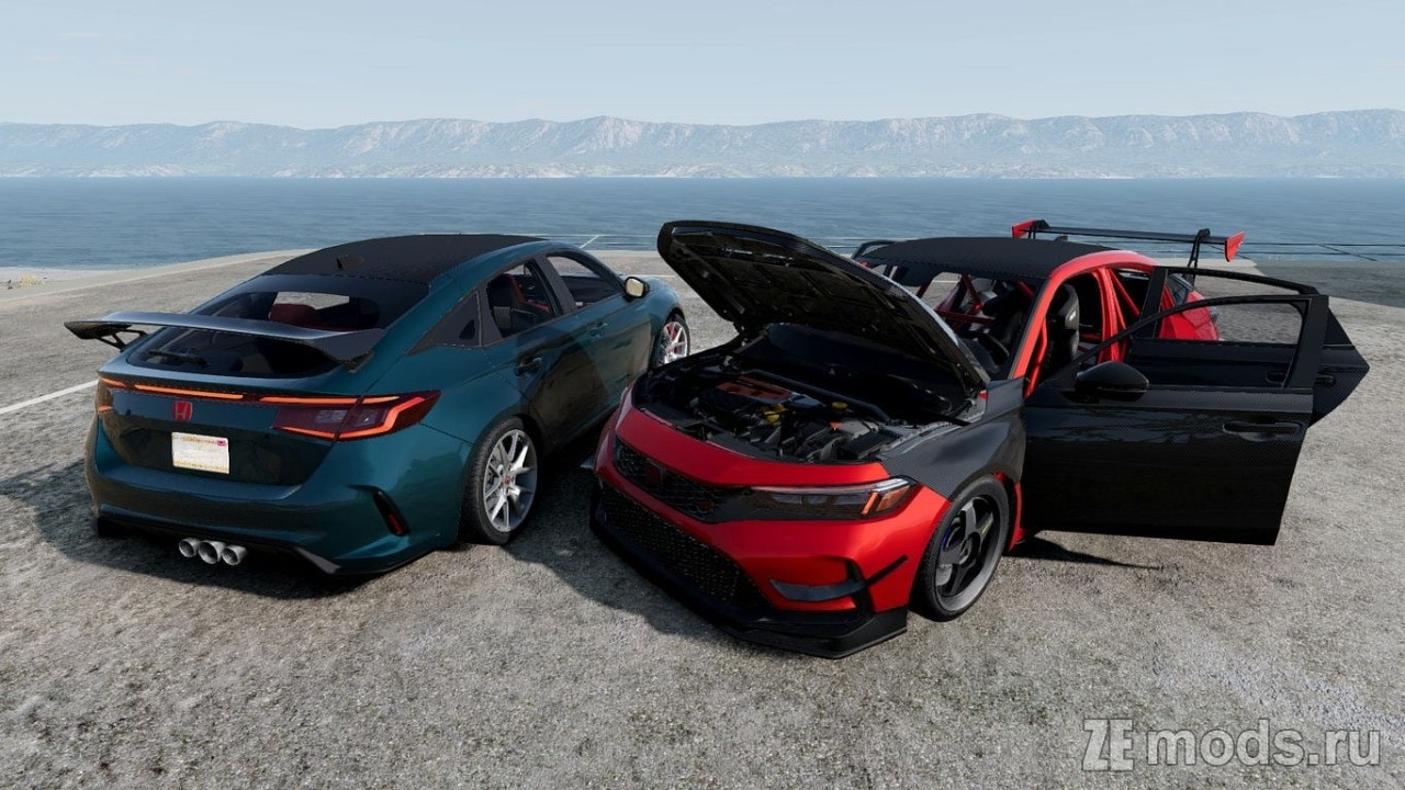 Мод Honda Civic Type R FL-5 (1.0) для BeamNG.drive (0.38.x)