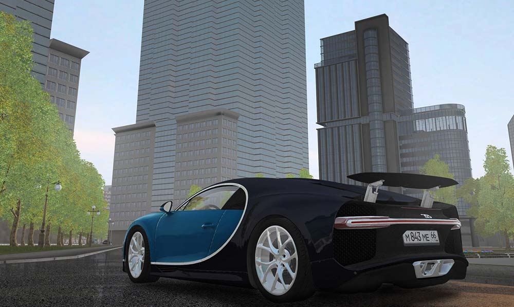 Мод Bugatti Chiron для City Car Driving