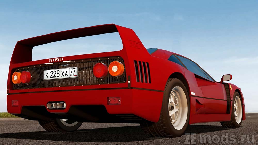 мод Ferrari F40 для City Car Driving