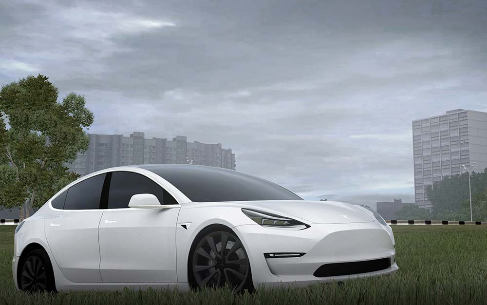 Tesla Model 3 для City Car Driving 1.5.9.2