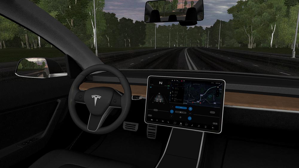 мод Tesla Model 3 для City Car Driving