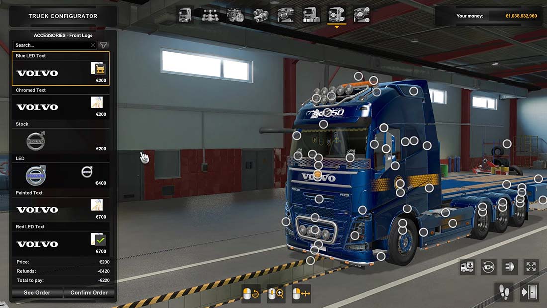 Мод на грузовик Volvo FH16 2012 для Euro Truck Simulator 2
