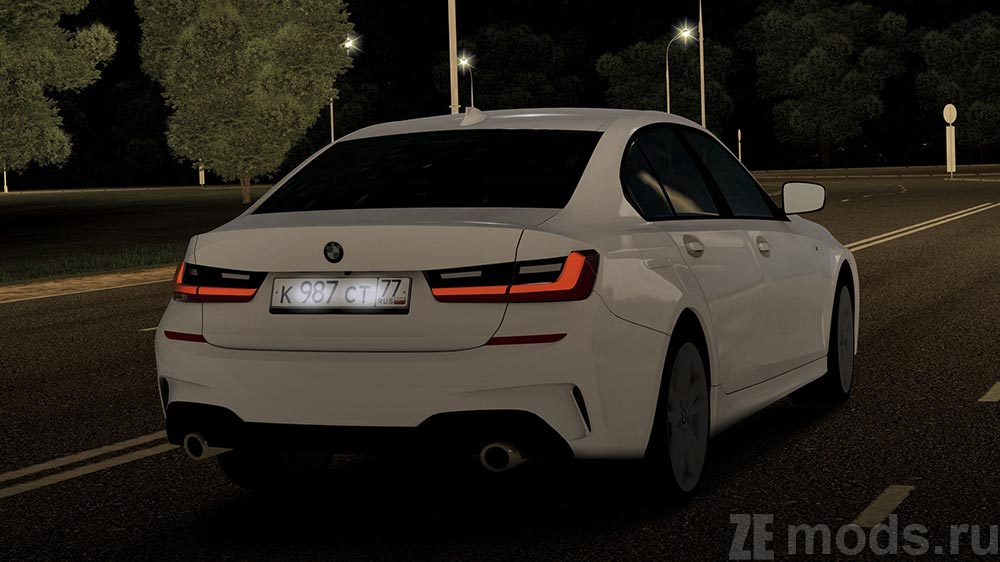 мод BMW 3-Series G20 M-Sport для City Car Driving 1.5.9.2