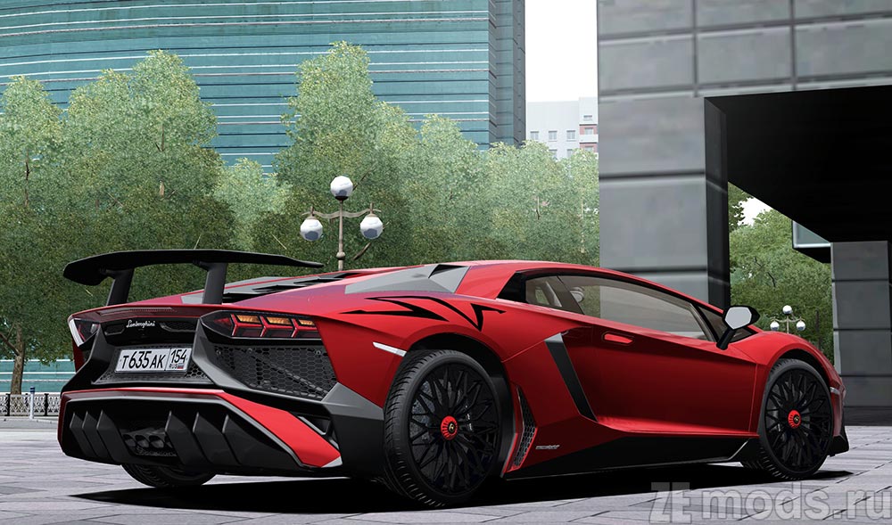 мод Lamborghini Aventador SuperVeloce для City Car Driving 1.5.9.2