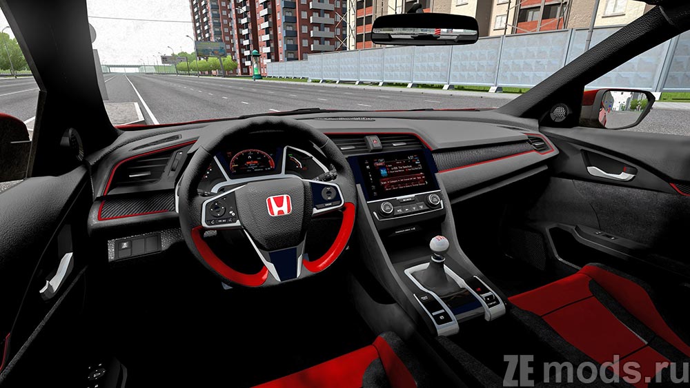 мод Honda Civic Type R для City Car Driving 1.5.9.2