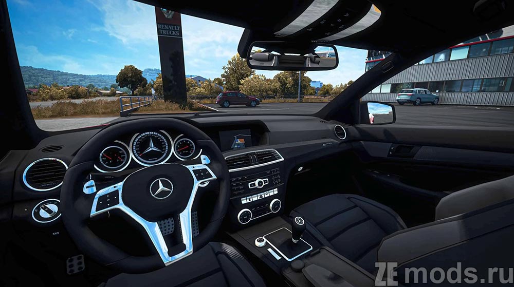 мод Mercedes-Benz C63 AMG для Euro Truck Simulator 2