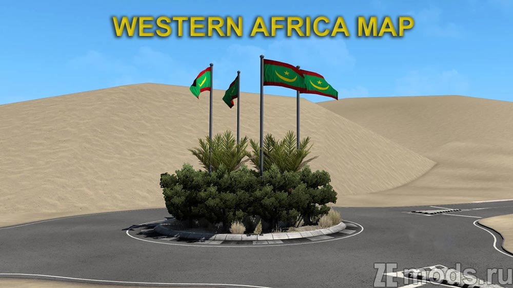 Карта "Западная Африка" для Euro Truck Simulator 2 (1.45)