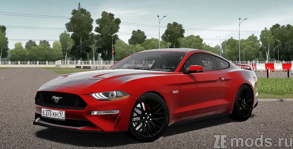 Ford Mustang GT 2018 для City Car Driving 1.5.9.2