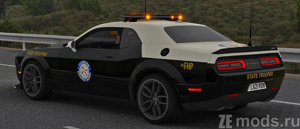 мод Dodge Challenger SRT Hellcat Widebody для Euro Truck Simulator 2