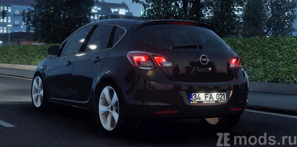 мод Opel Astra J для Euro Truck Simulator 2