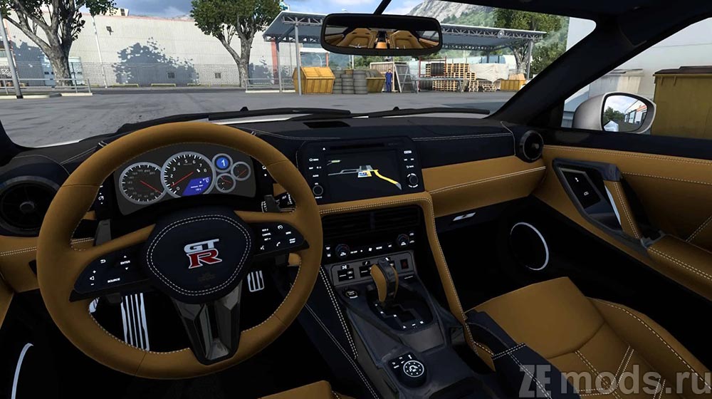мод Nissan GTR 2017 для Euro Truck Simulator 2