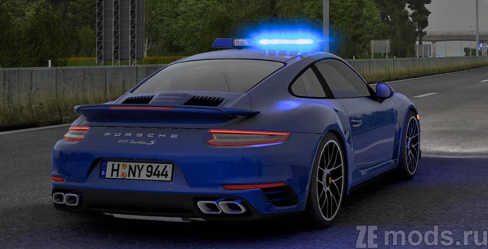 мод Porsche 911 Turbo S для Euro Truck Simulator 2