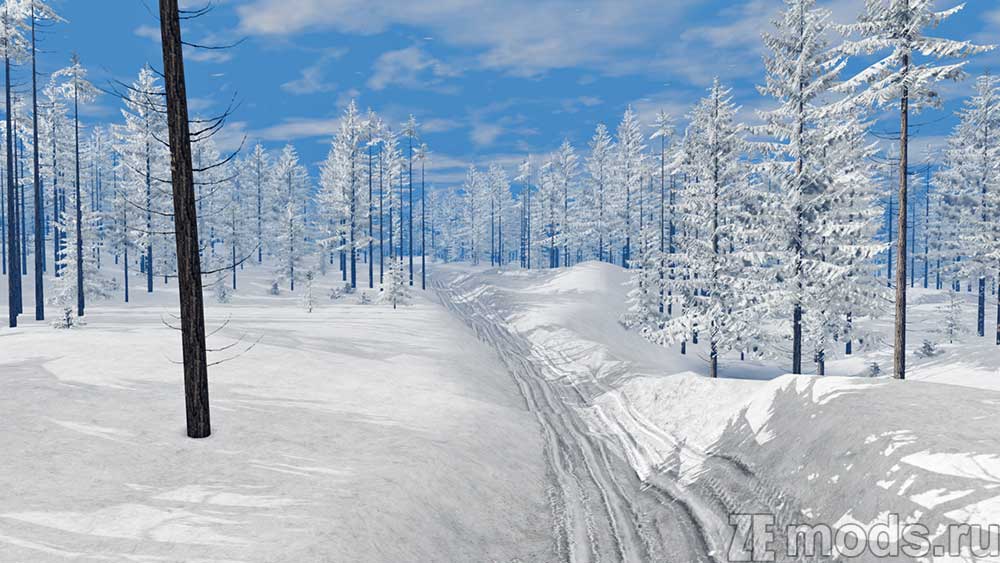 Карта "Snowy and Icy Off-Road" для BeamNG.drive