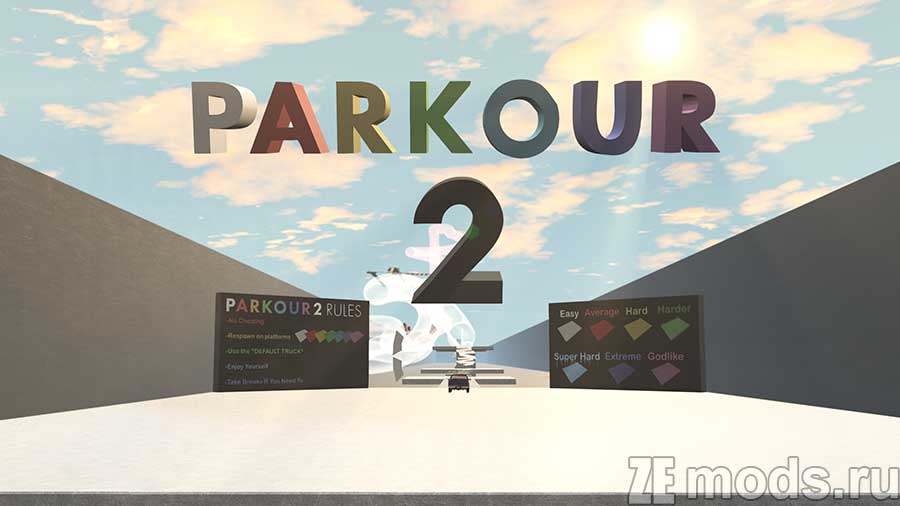 Карта "Parkour 2" для BeamNG.drive