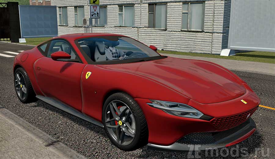 Ferrari Roma для City Car Driving 1.5.9.2