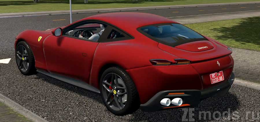 мод Ferrari Roma для City Car Driving 1.5.9.2