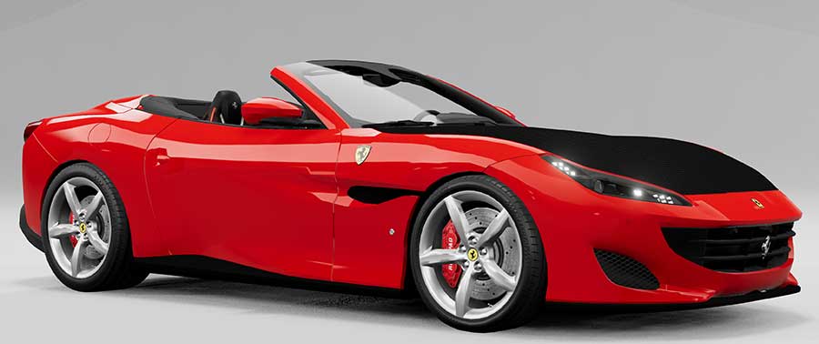 мод Ferrari Portofino для BeamNG.drive
