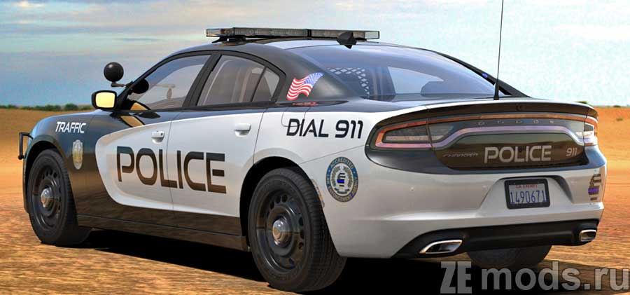 мод Dodge Charger Police Patrol для Assetto Corsa