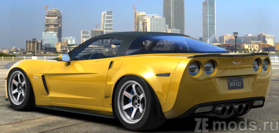 мод Chevrolet Corvette C6 Z06 Freshkiicks PUSHIN P TUNED для Assetto Corsa