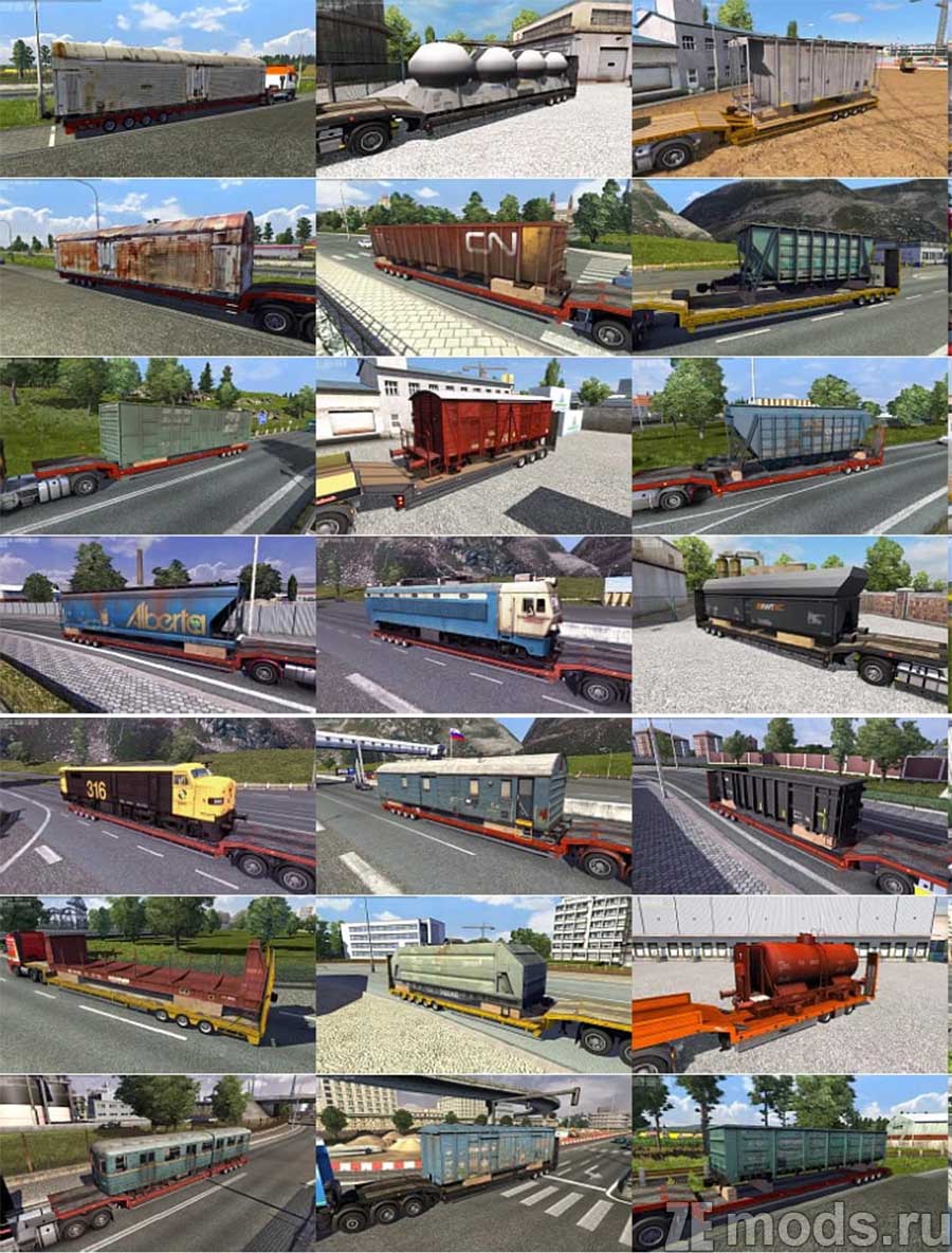 Грузы "Railway Cargo Pack" для Euro Truck Simulator 2