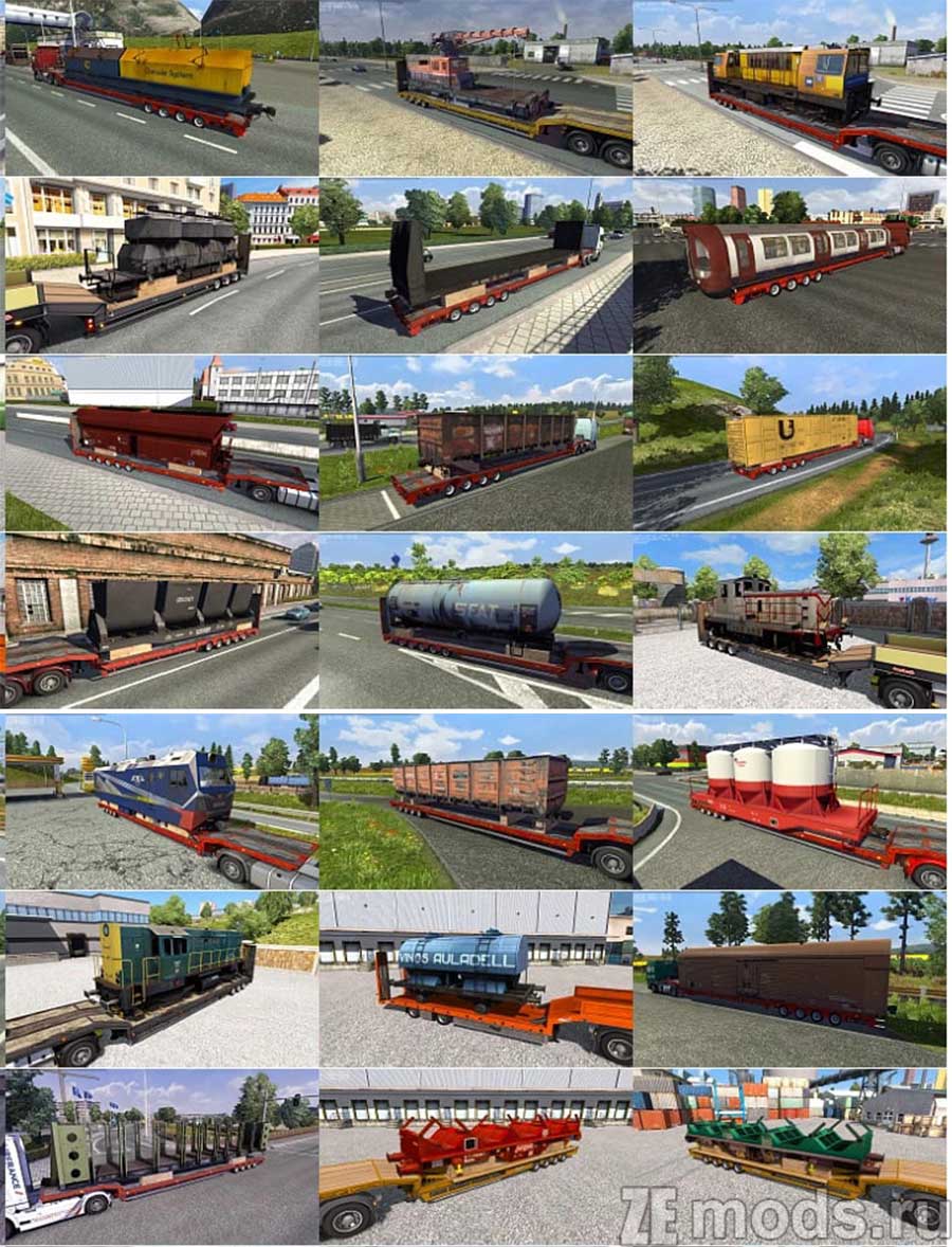 Грузы "Railway Cargo Pack" для Euro Truck Simulator 2