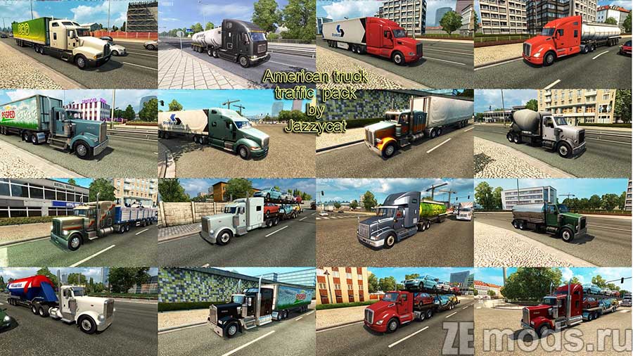 Трафик "American Truck Traffic" для Euro Truck Simulator 2 (1.47)