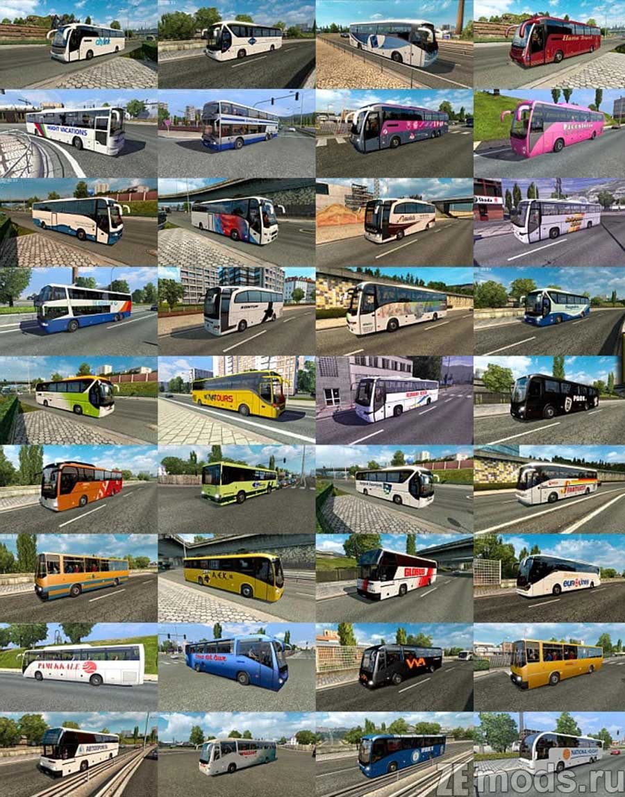 Трафик "Bus Traffic Pack" для Euro Truck Simulator 2