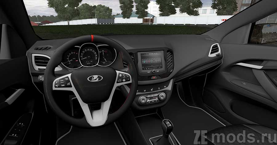 мод Lada Vesta 1.6i v2 для City Car Driving 1.5.9.2