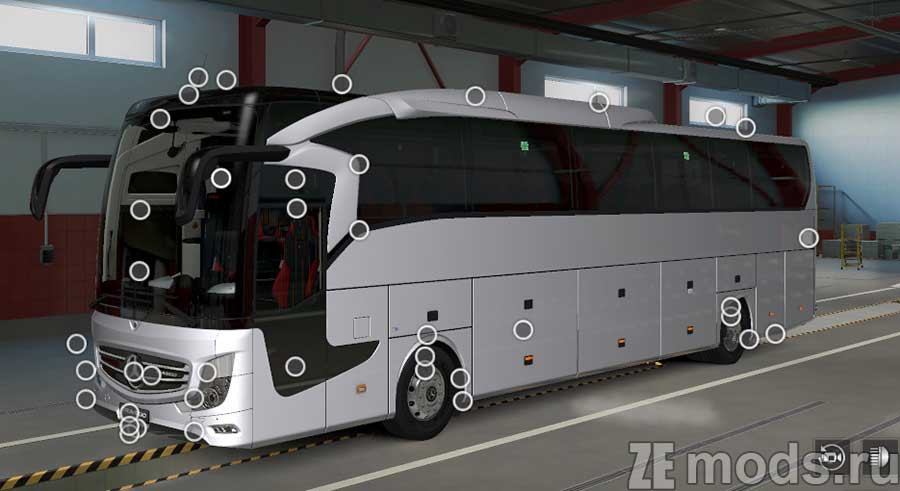мод Mercedes-Benz New Travego 16 SHD для Euro Truck Simulator 2