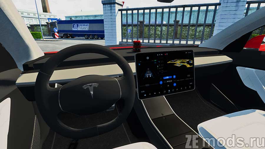мод Tesla Model 3 2018 для Euro Truck Simulator 2