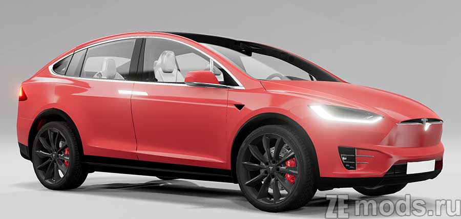 мод Tesla Model X для BeamNG.drive