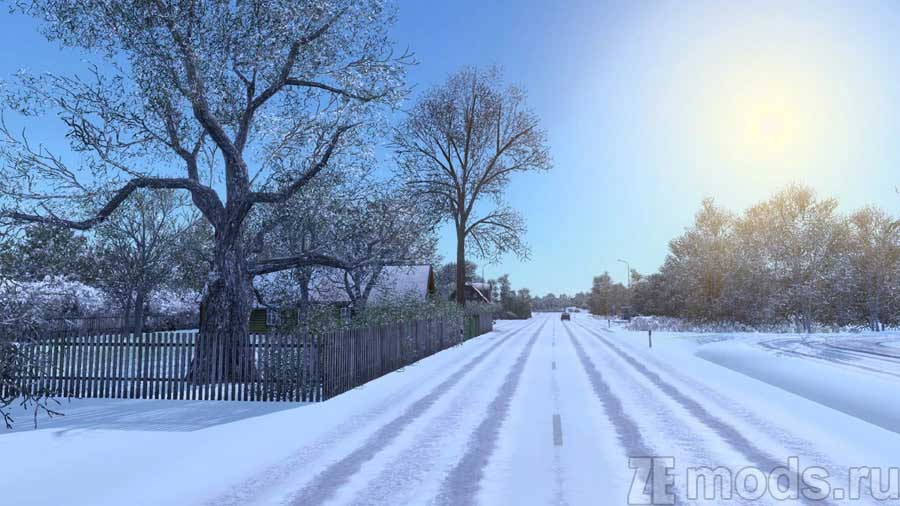 Погода "Frosty Winter" для Euro Truck Simulator 2