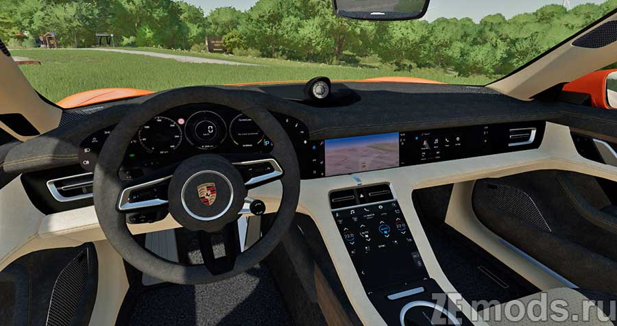 мод Porsche Taycan Turbo S для Farming Simulator 2022