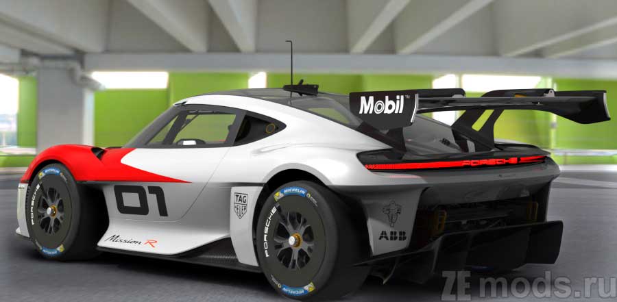 мод Porsche Mission R 2022 для Assetto Corsa