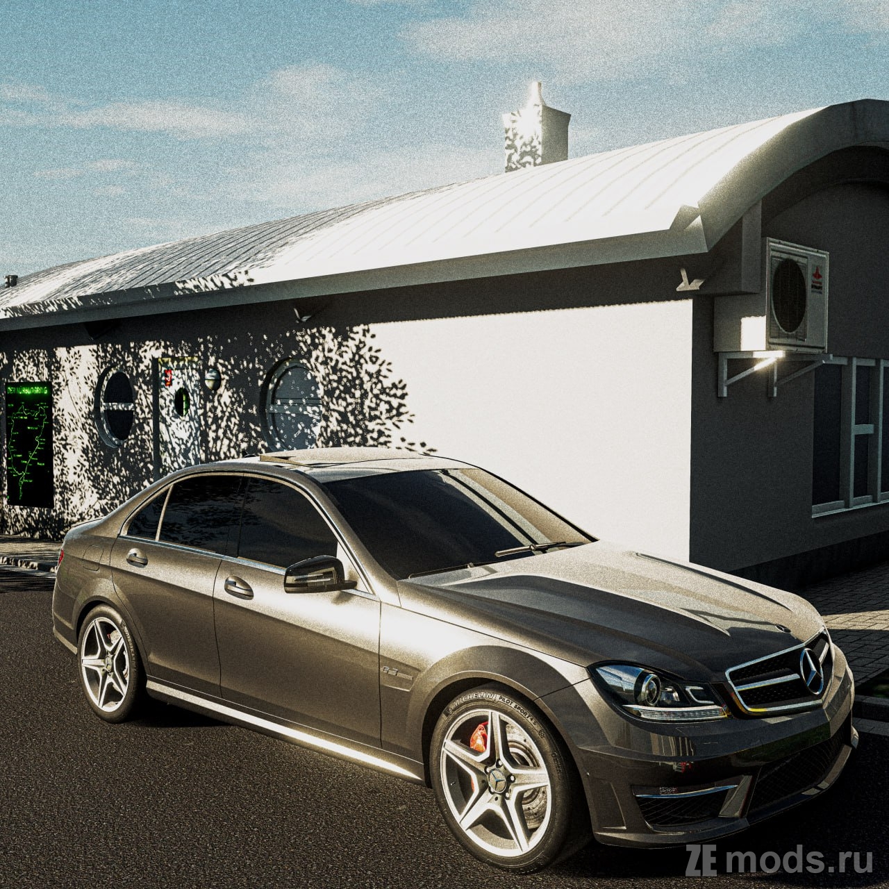 Mercedes-Benz C63 (W204) by kenemation для Beamng.drive (0.31.X)
