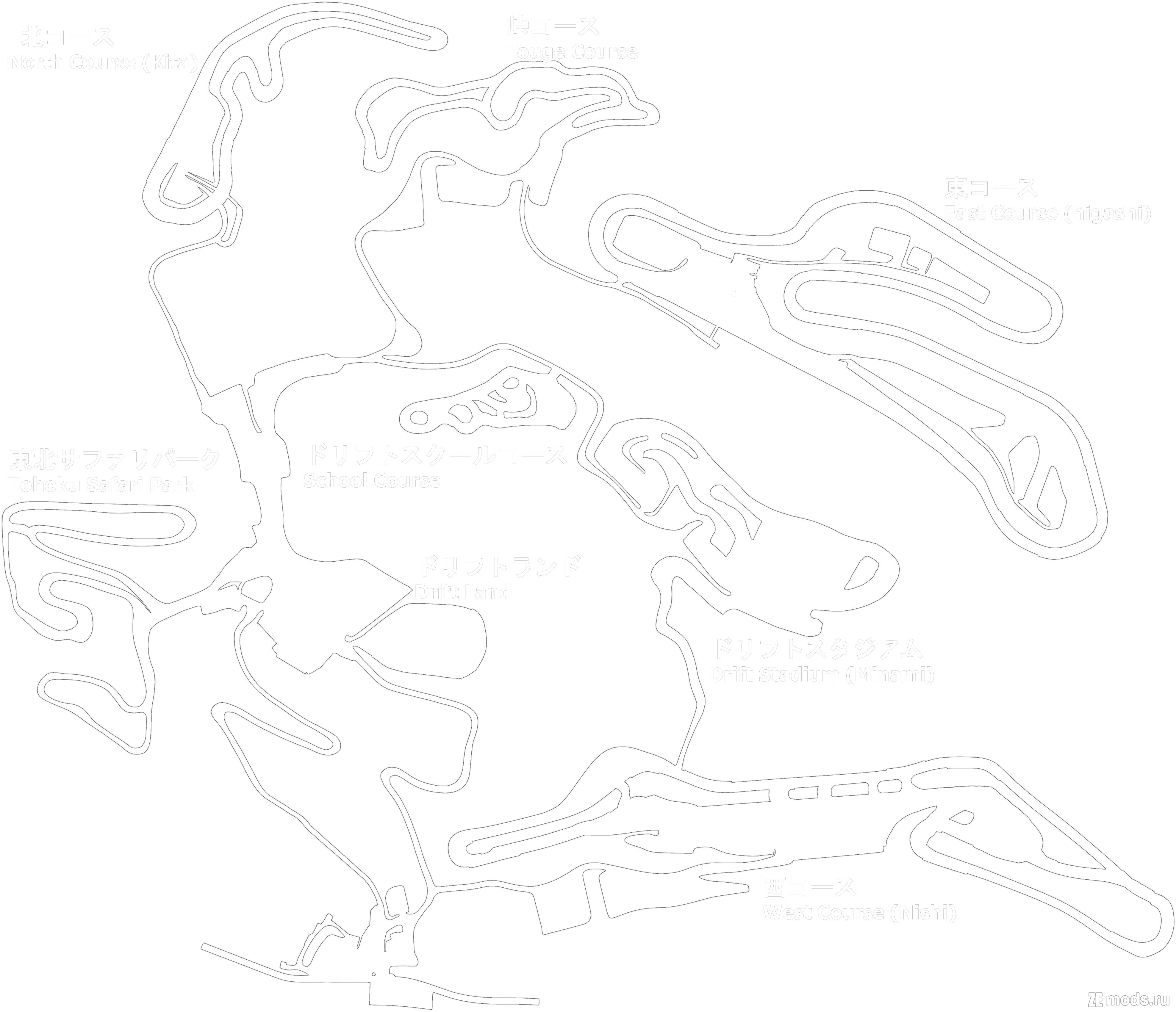 Карта Ebisu Full Complex для Assetto Corsa