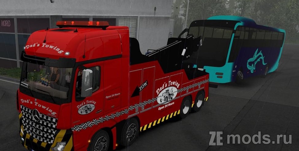 Мод Mercedes-Benz MPIV Crane Truck (1.7) для Euro Truck Simulator 2 (1.49.x)