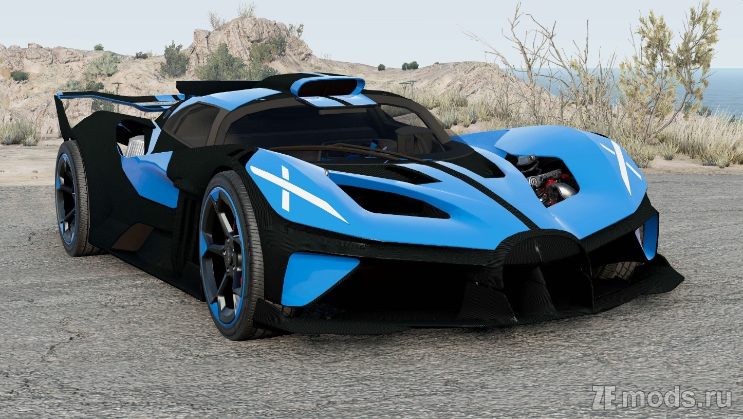 Bugatti Bolide Spanish Sky Blue для BeamNG.drive