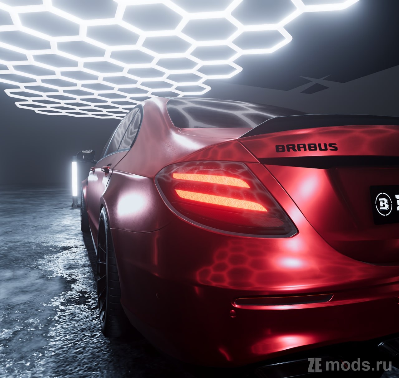Мод Mercedes-Benz E63S Brabus для BeamNG.drive