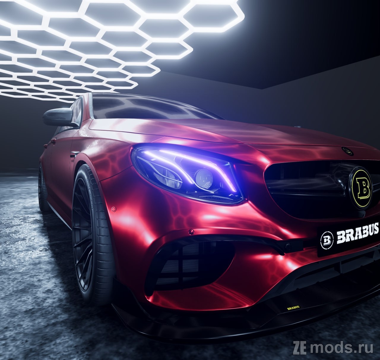 Мод Mercedes-Benz E63S Brabus для BeamNG.drive