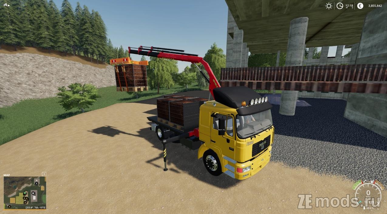 Мод Crane Traverse (Траверса для кранов) для Farming Simulator 19