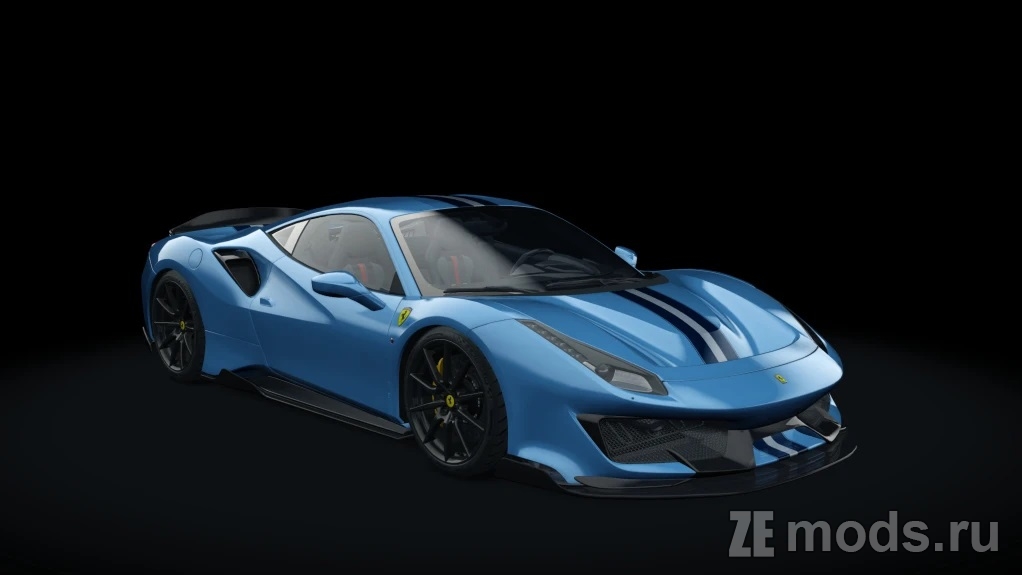 Мод Ferrari 488 Pista BFR Tuned (1.2) для Assetto Corsa