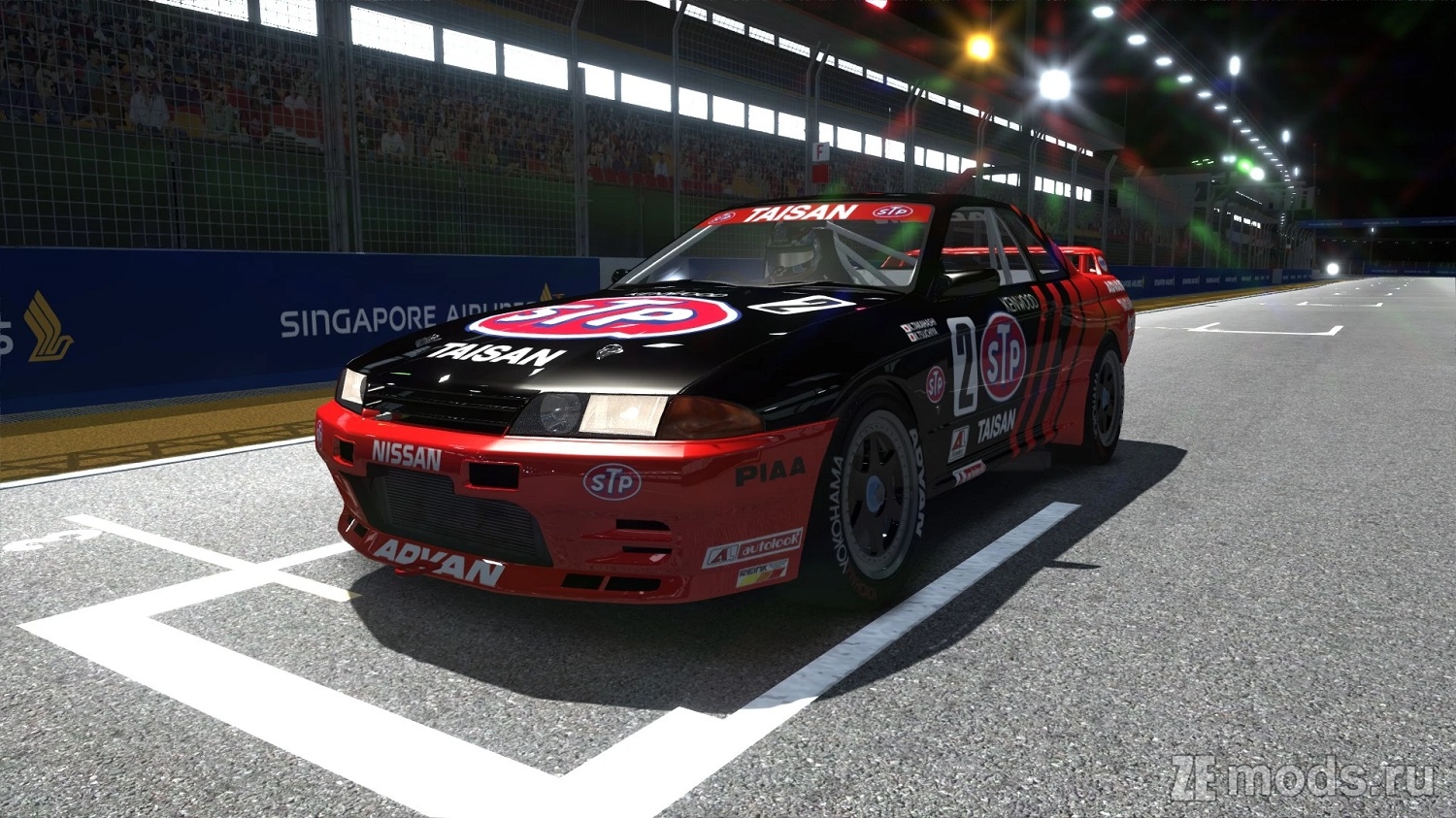 Nissan Skyline BNR32 Gr.A Taisan 1993 (0.9.2) для Assetto Corsa