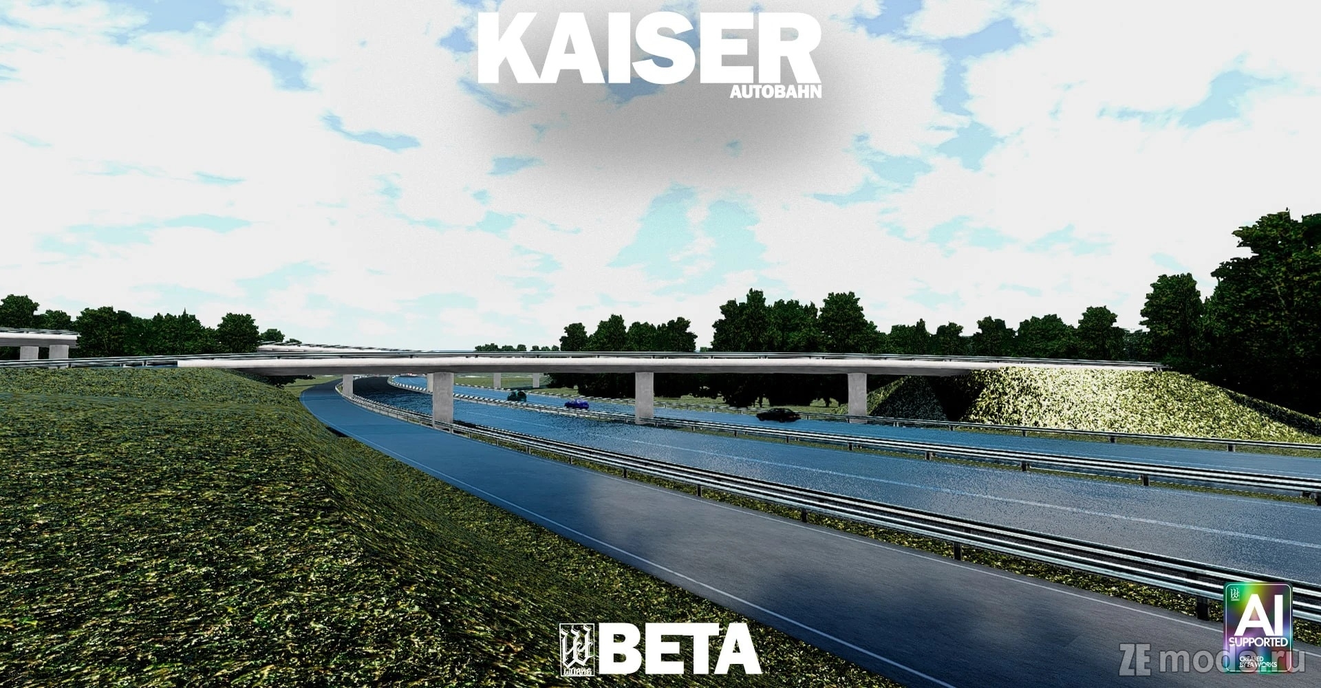 Карта FA Kaiser Autobahn для BeamNG.drive