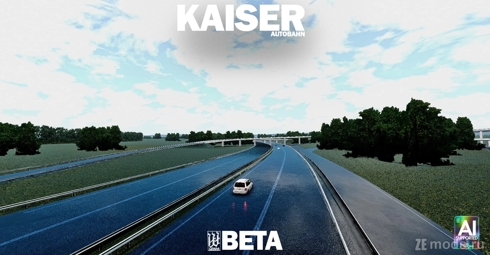 Карта FA Kaiser Autobahn для BeamNG.drive