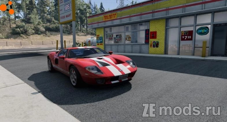 Автомобиль Ford GT 2005 (1.0) для BeamNG.Drive