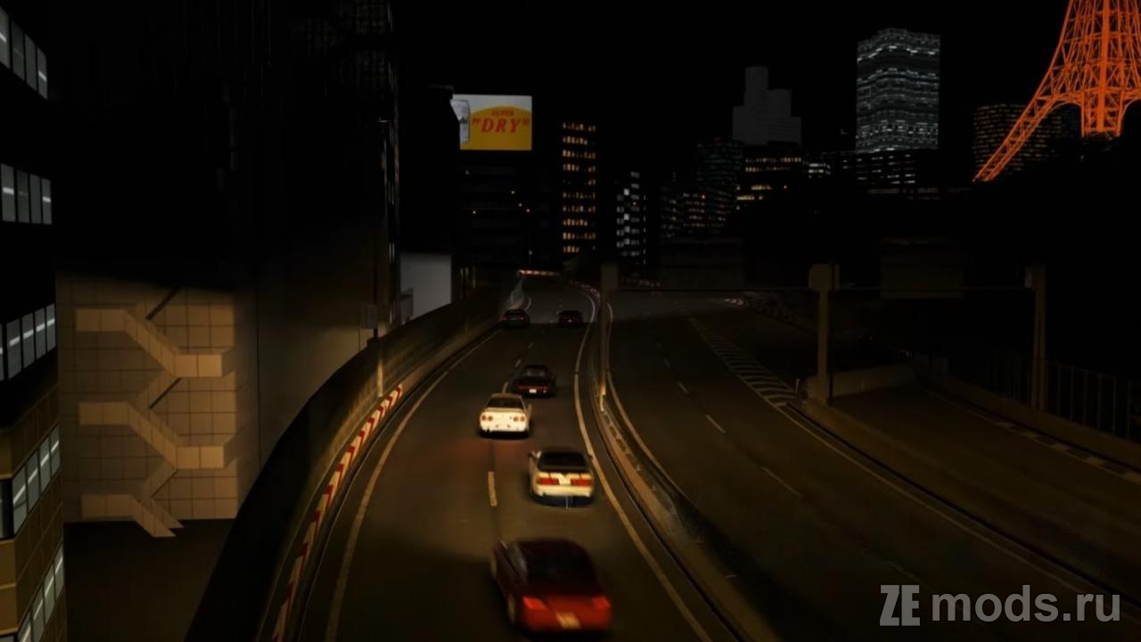 Карта Wangan Midnight Maximum Tune - shutoko one lap (Tokyo area) (1.15) для Assetto Corsa