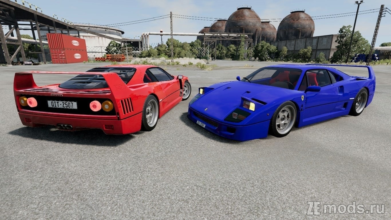 Мод Ferrari F40 (1.0 W.I.P) для BeamNG.drive (0.32.x)