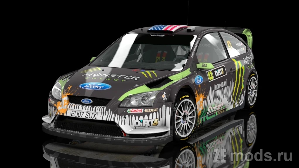 Мод WRC Ford Focus RS 2010 Rally by Gr.Team (1.0) для Assetto Corsa